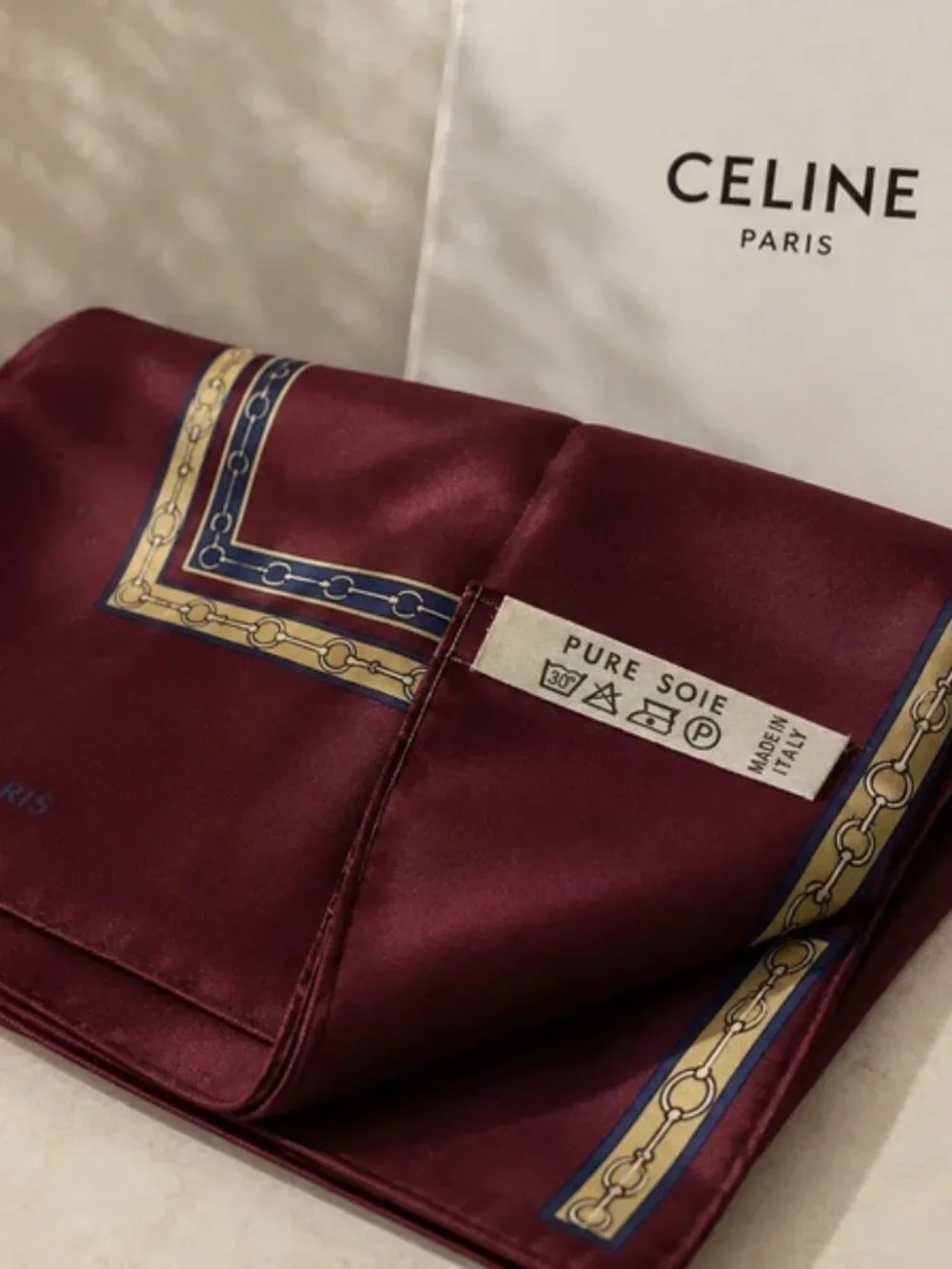 Vintage Céline 100% Silk Scarf